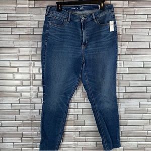 NEW! Old Navy Blue High Rise Super Skinny Jeans Size 16
